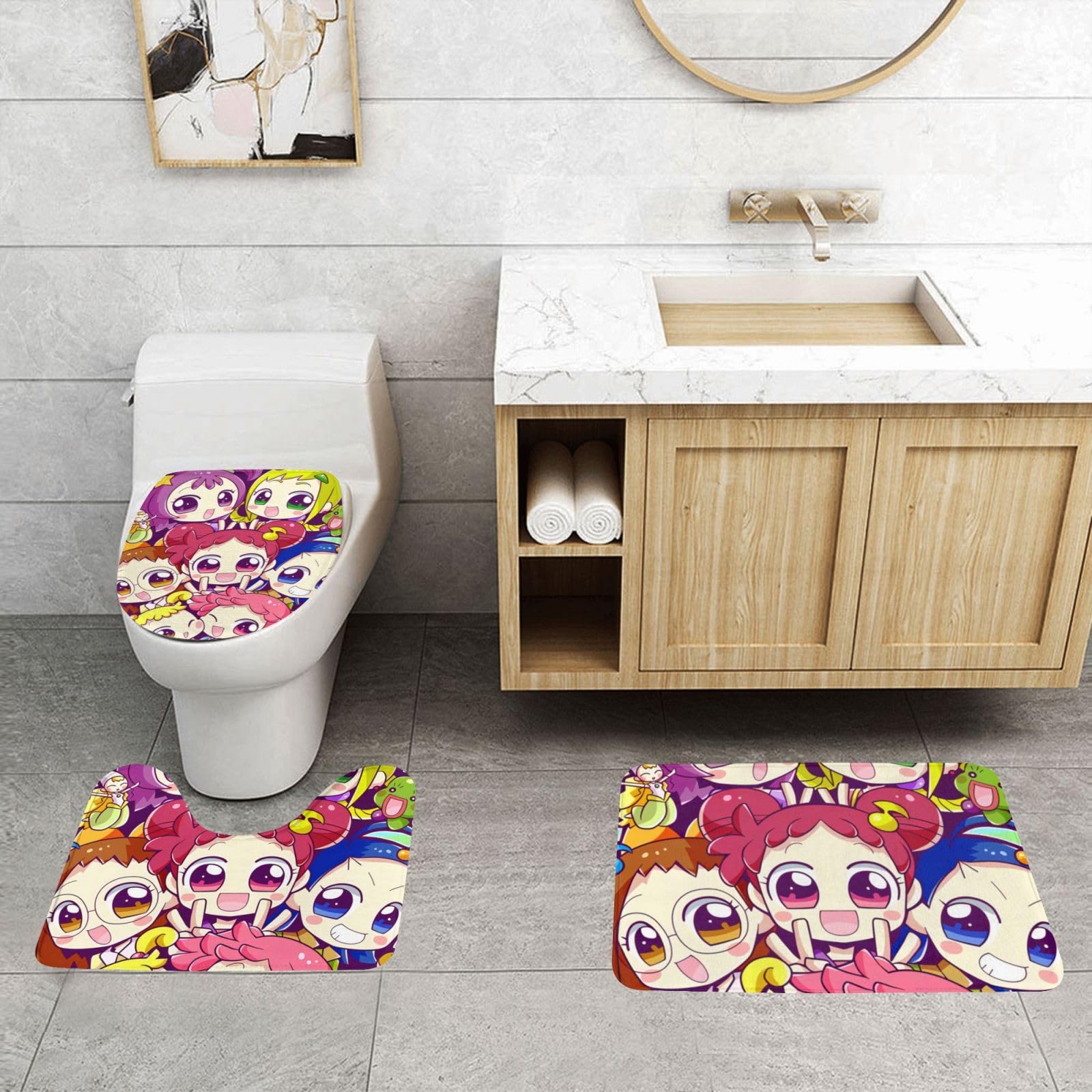 Fornasettia顔装飾トイレマットスリーピースバスマットドアマ? oka20230223-13_gy.jpg